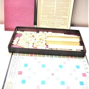 1953 SCRABBLE GAME Word Game Selchow & Righter Co. U.S.A Vintage Board Game